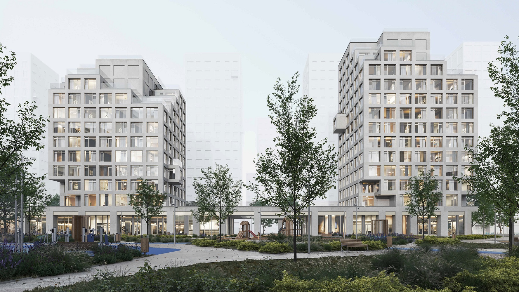 Группа «Эталон»: Комитет по архитектуре и градостроительству Москвы согласовал проект новых корпусов третьей очереди жилого квартала Shagal 