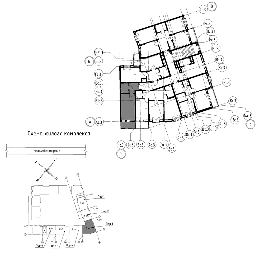 планировка квартиры студии в Квартал Che №38
