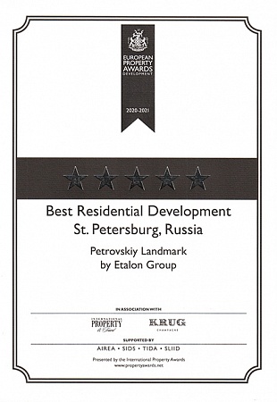 European Property Awards Development: Best Residentaial